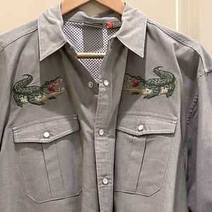 Howler Bros - Gaucho - Men’s - Long Sleeved - Shirt - Alligator - Pearl Snap - L